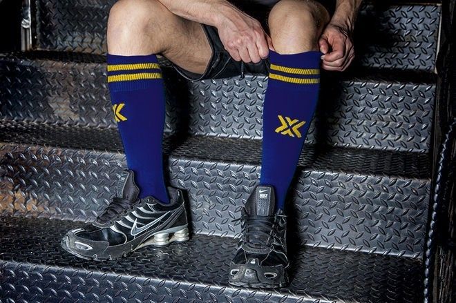 Boxer Football Sox Navy Blue - Yellow