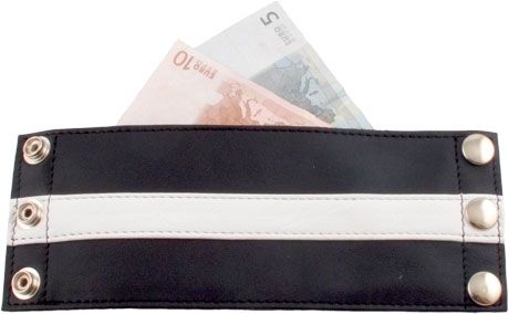 Wrist wallet fastened white