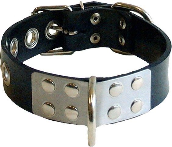 Rubber slavecollar RVS