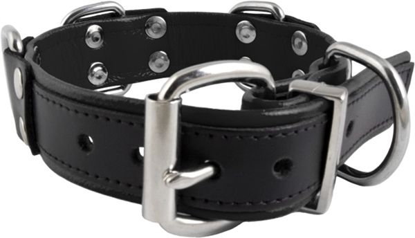 Slave Collar 4 D-Rings (black)