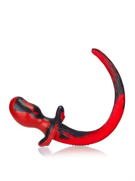 Oxballs Beagle Puppy tail Red and Black Swirl