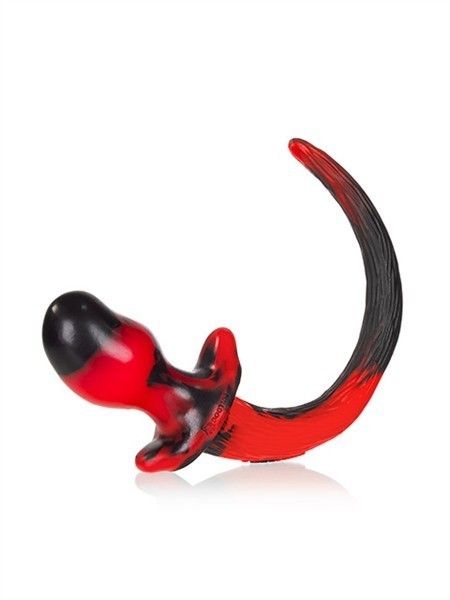 Oxballs Buldog Puppy tail Red and Black Swirl