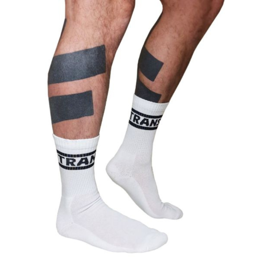 Mister B Crew Socks Trans White 42-46